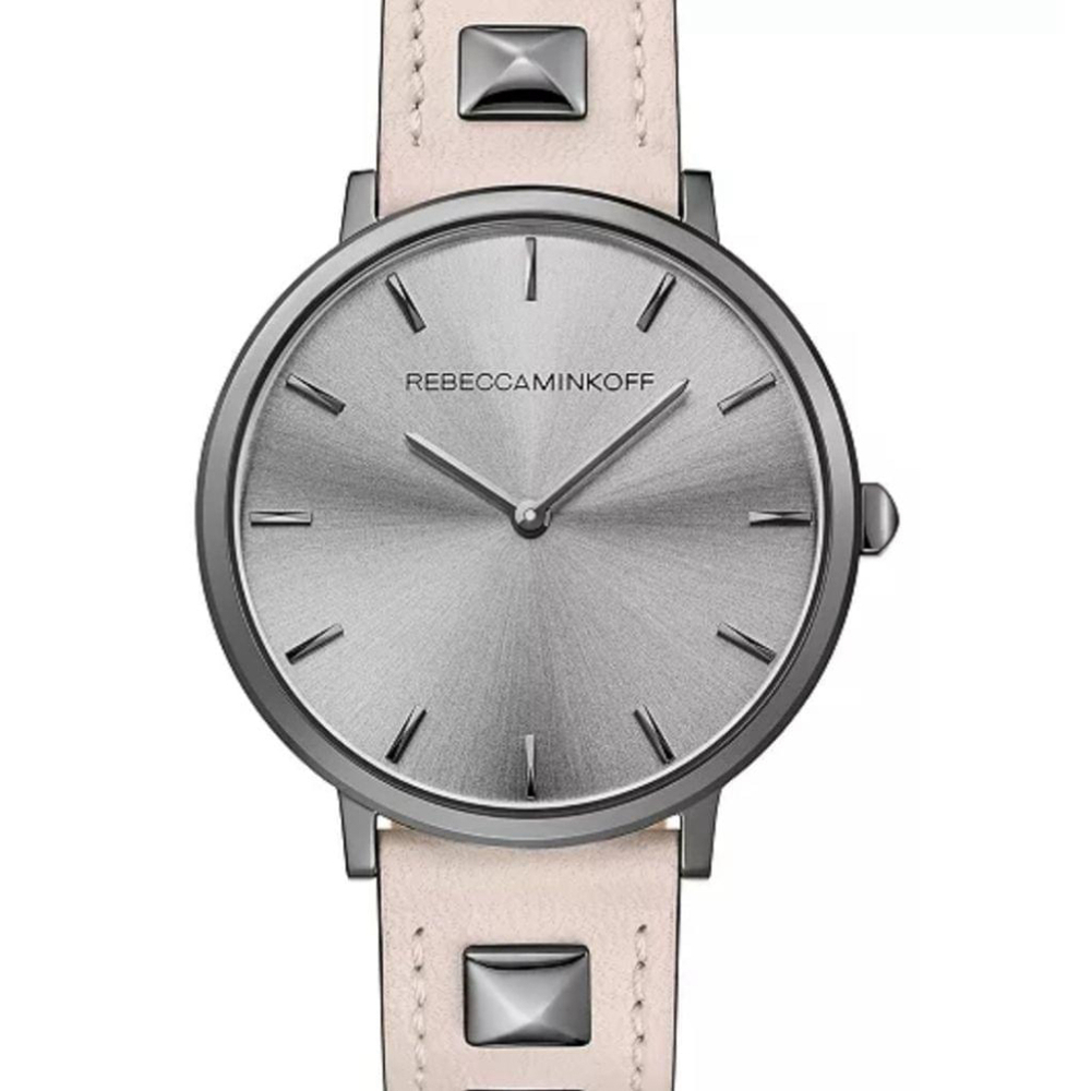 Rebecca Minkoff Major Blush Leather Strap Watch